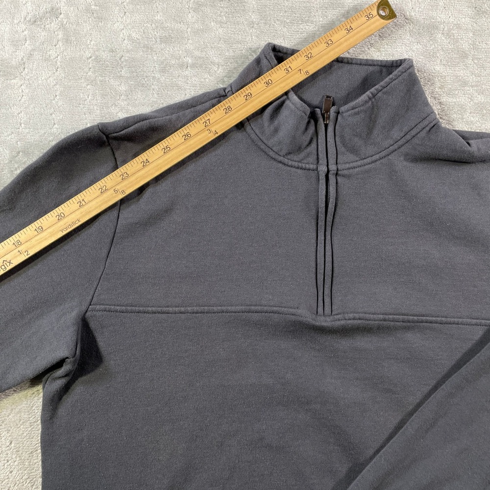 Mountain and Isles Pullover Sweatshirt Mens Medium Gray Quarter Zip Preppy - Picture 5 of 9